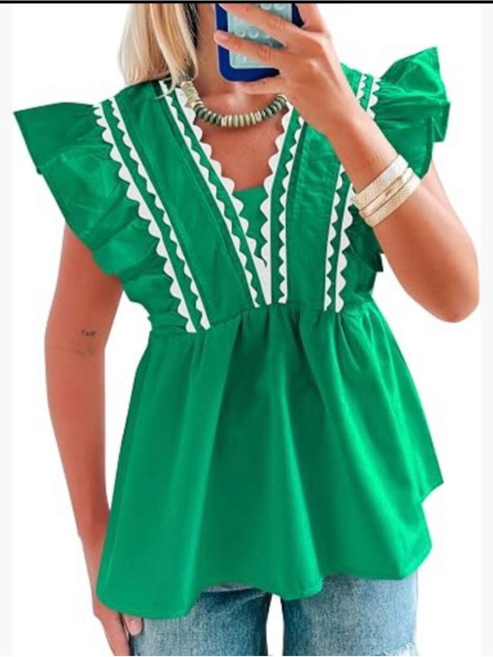 New Women's Babydoll Peplum Top Ruffle Cap Sleeve V Neck Blouse Dressy Cute